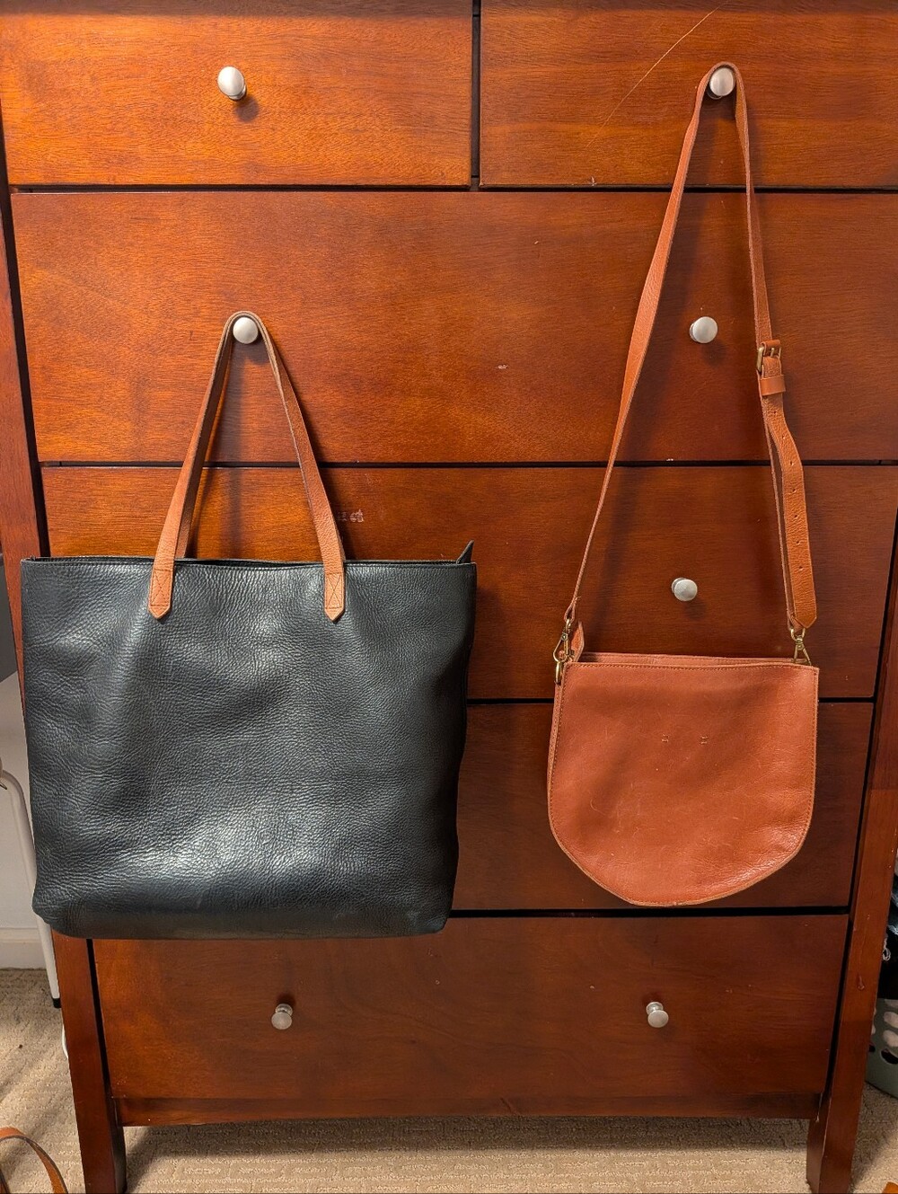 🔆Bundle🔆 Madewell Black Tote with Brown Handles & Madewell transport Crossbody
